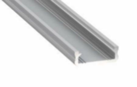 Image principale du produit Profilé aluminium TypeD 16X6.3 pour ruban de led largeur max 13.4mm barre de 2m