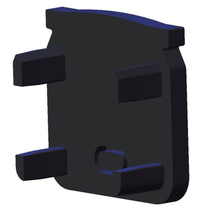 Image principale du produit Embout de terminaison plastique pour profilé type Cennik P04 noir
