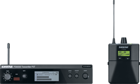 Image principale du produit Pack complet Shure PSM300 Premium récepteur P3RA K3E