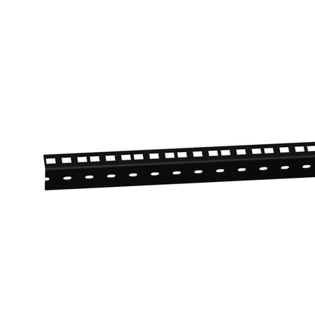 Image principale du produit Profilé de Rack acier noir pour écrou cage 45U Perçage 1/2U barre de 2m