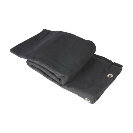 Image principale du produit Rideau noir 4m(Long) 3m(Haut) Certifié B1 avec oeillets acier ourlé