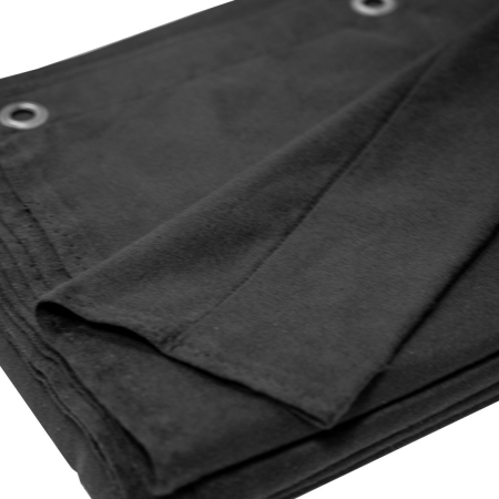 Image nº4 du produit Rideau noir 6m(Long) 3m(Haut) Certifié B1 avec oeillets acier ourlé.