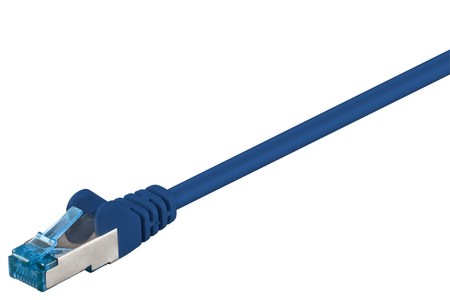 Image principale du produit Câble Rj45 Cat 6A S/FTP 1m50 bleu