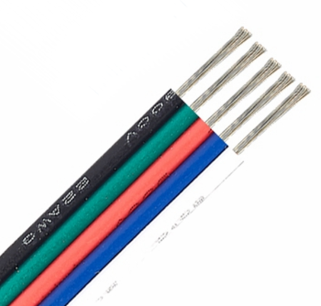 Image principale du produit Fil de câblage 5 couleurs pour ruban de led RGBW prix au mètre