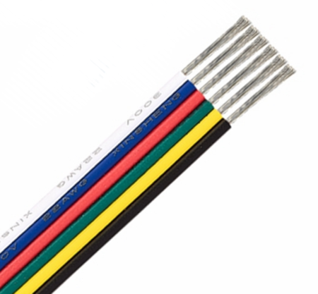 Image principale du produit Fil de câblage 6 couleurs pour ruban de led RGBWA prix au mètre