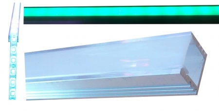 Image principale du produit Profilé droit aluminium pour ruban led à encastrer 2 mètres