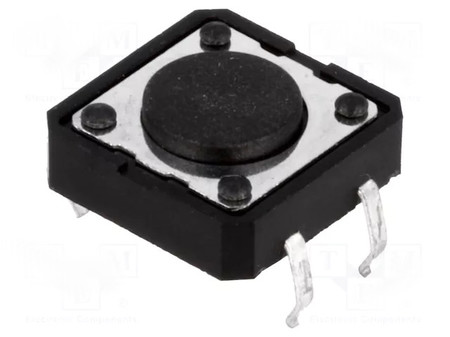 Image principale du produit Switch interrupteur à souder 4 pattes SPST-NO 12x12x4.3mm 1.27N