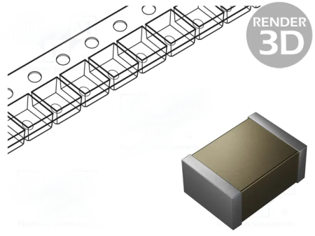 Image principale du produit Condensateur céramique MLCC 100nF 630V ±10% SMD 1812 4532mm