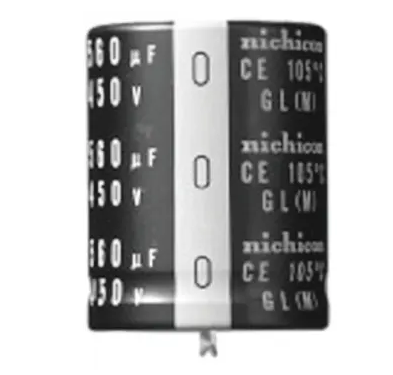 Image principale du produit Condensateur Nichicon série GL 390μF, 400V c.c. 26xØ36mm