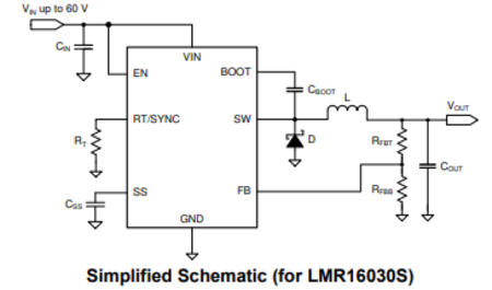Image nº3 du produit SB3P TI LMR16030 convertisseur DC/DC 4-60V input - 1-50V ouput 3A HSOP-8