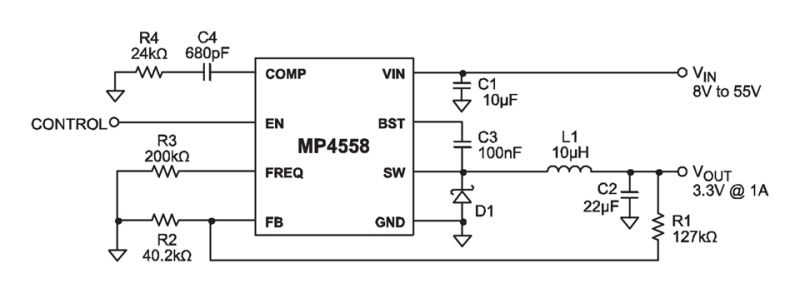 Image secondaire du produit MP4558 Step-Down Converter 3-55V DC IN - 0.8-52V Out 1A HSOP-8