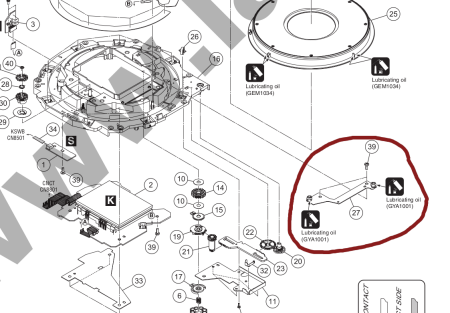 Image secondaire du produit PIONEER DXB2133 Stay Assy/JOG galets non métalliques