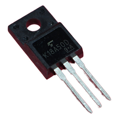 Image principale du produit Transistor Mosfet TK18A50D Canal N à effet de champ 500V 18A 0.22ohm SC-67