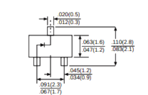 Image secondaire du produit Diode zener cms 10V 0.35W SOT23