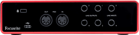 Image nº3 du produit Focusrite Scarlett3 4i4 interface audio USB-C midi 4 entrées 4 sorties