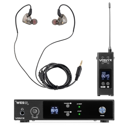 Image principale du produit WES15  Vonyx - Système In Ear Monitor 1 canal WES15 émetteur récepteur