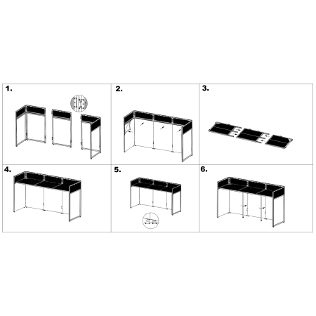 Image nº7 du produit DBA200 Vonyx - Écran DJ pliable 2m avec lycras noir et blanc