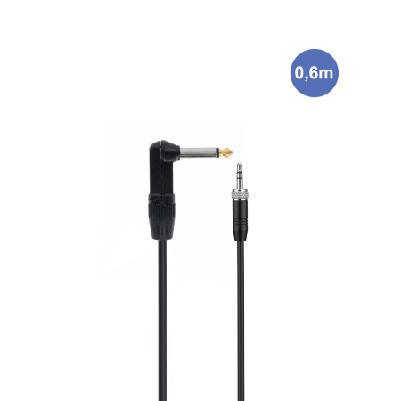 Image principale du produit AUDIOCAB 4056 Power Studio - Câble Mini Jack Stéréo 3.5mm vers Jack Mono 6.35mm Coudé 0.6m