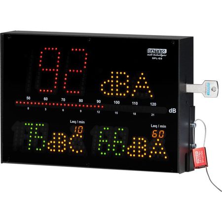 Image principale du produit SPL-D3 MK2 DATEQ - AfficheurSPL avec micro de mesure ethernet POE et enregistrement conforme IEC61672-1