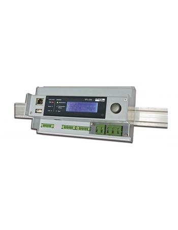 Image principale du produit Limiteur de niveau sonore SPL-DIN Audiopole par coupure de prise de courant avec capteur et afficheur de dépassement