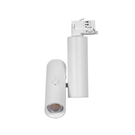 Image principale du produit Spot Led sur rail 3 allumages 20W blanc 3000K Angle ajustable