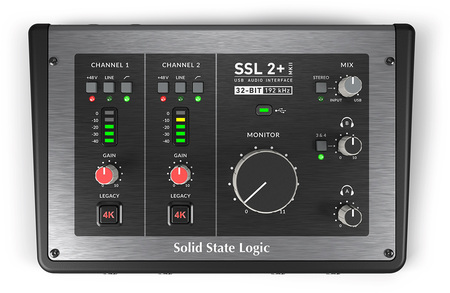 Image principale du produit SSL2+ MKII SSL - Carte son USB-C 2 entrées 4 sorties et midi