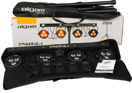 Image secondaire du produit STAGEBAR-II Algam Lighting – Set de projecteurs led PAR + Derby + Strobe + laser avec stand et housse