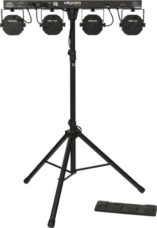 Image nº3 du produit STAGEBAR-II Algam Lighting – Set de projecteurs led PAR + Derby + Strobe + laser avec stand et housse