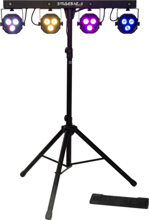 Image nº4 du produit STAGEBAR-II Algam Lighting – Set de projecteurs led PAR + Derby + Strobe + laser avec stand et housse