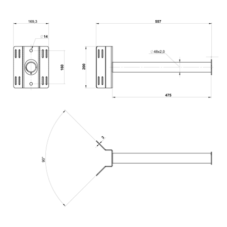 Image nº3 du produit SUP-TreeBar Hilec - Barre d'acroche pour projecteur pour poteaux ou arbres