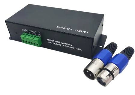 Image principale du produit Driver de Led DMX 3 canaux pour RGB Tapedriver HD 8A par canal