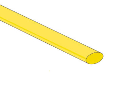 Image principale du produit Gaine thermoretractable 2:1 jaune 6.4mm 1m20
