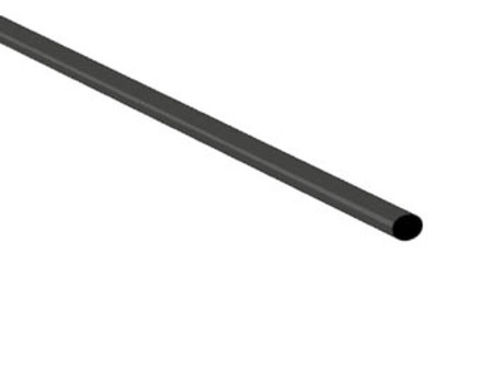 Image principale du produit Gaine thermoretractable noire 2:1 2.4mm longueur 1m