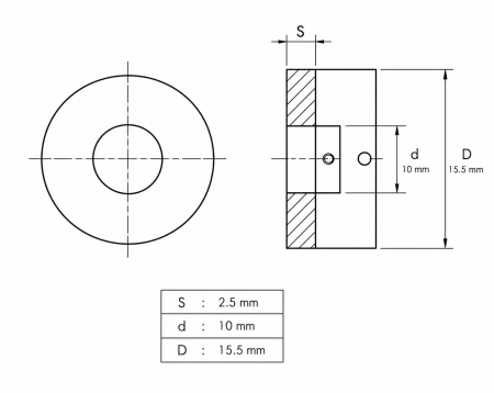 Image secondaire du produit Ecrou zingué 6 pans pour tige filetée  M10X1