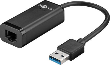 Image principale du produit Adaptateur USB 3.0 type A vers RJ45 femelle compatible Windows et Mac