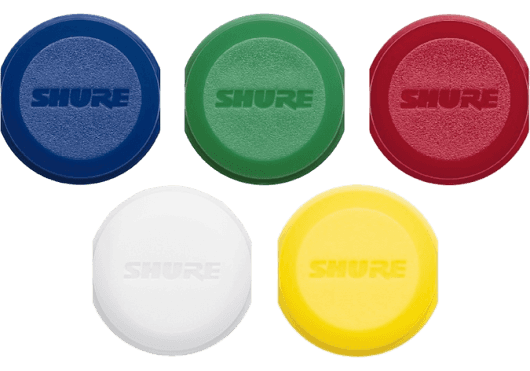 Image principale du produit WA621 Shure lot de 5 embouts de couleur pour Micro main type BLX2