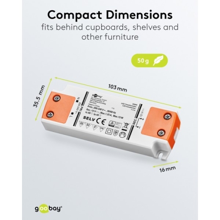 Image nº4 du produit LED-Trafo 12 V (DC), 15 W Goobay