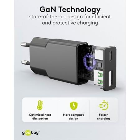 Image nº5 du produit 20 W USB-C PD Goobay - Chargeur double USB-A et USB-c 20W noir