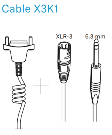Image secondaire du produit X3K1 Sennheiser - Câble de connexion pour combiné avec XLR 3 broches et Jack TRS